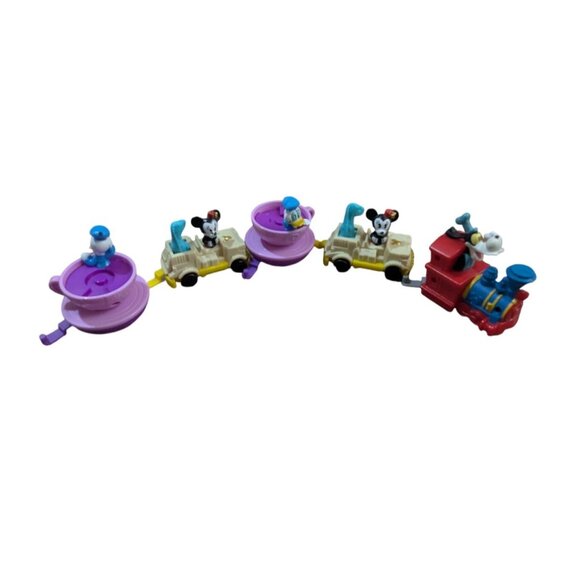 Disney McDonalds Happy Meal Toys Mickey & Friends Train Set Plastic Figures Retr - Picture 4 of 7